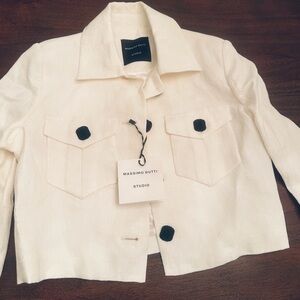 Massimo Dutti Studio Off-White Jean Jacket